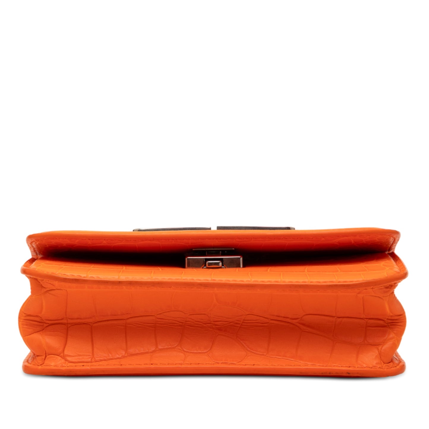 Balenciaga Croc Embossed Calfskin Gossip Chain Bag XS
