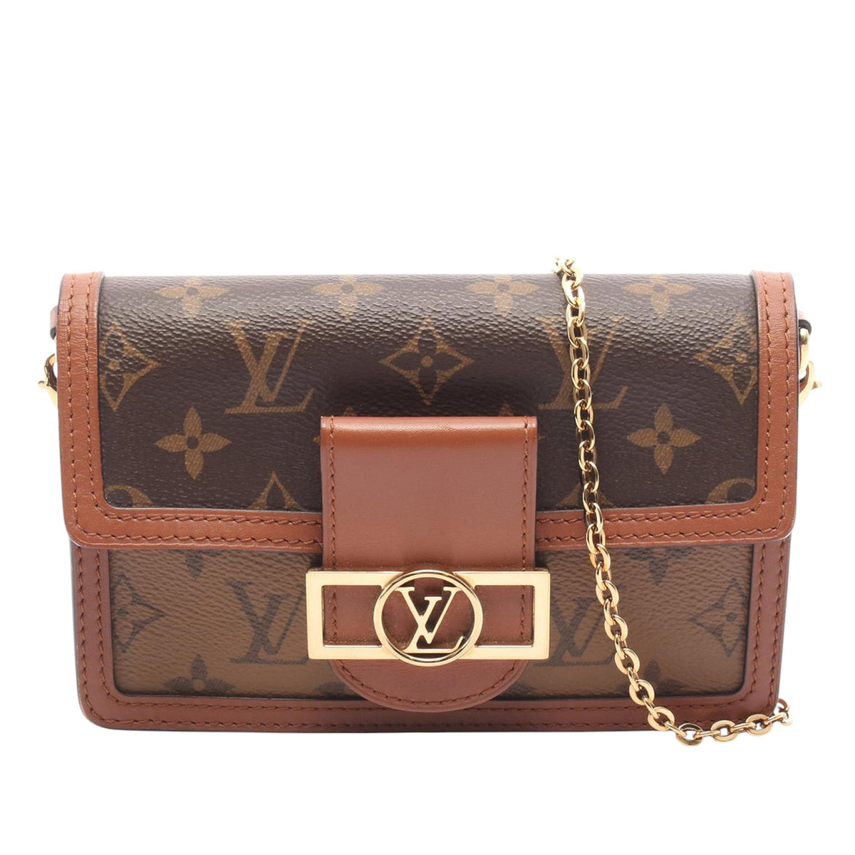 Louis Vuitton Monogram Reverse  Dauphine Chain Wallet