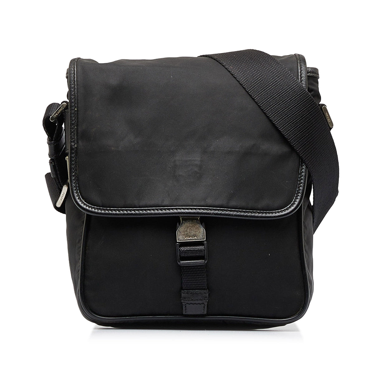 Prada Tessuto Buckle Messenger Bag