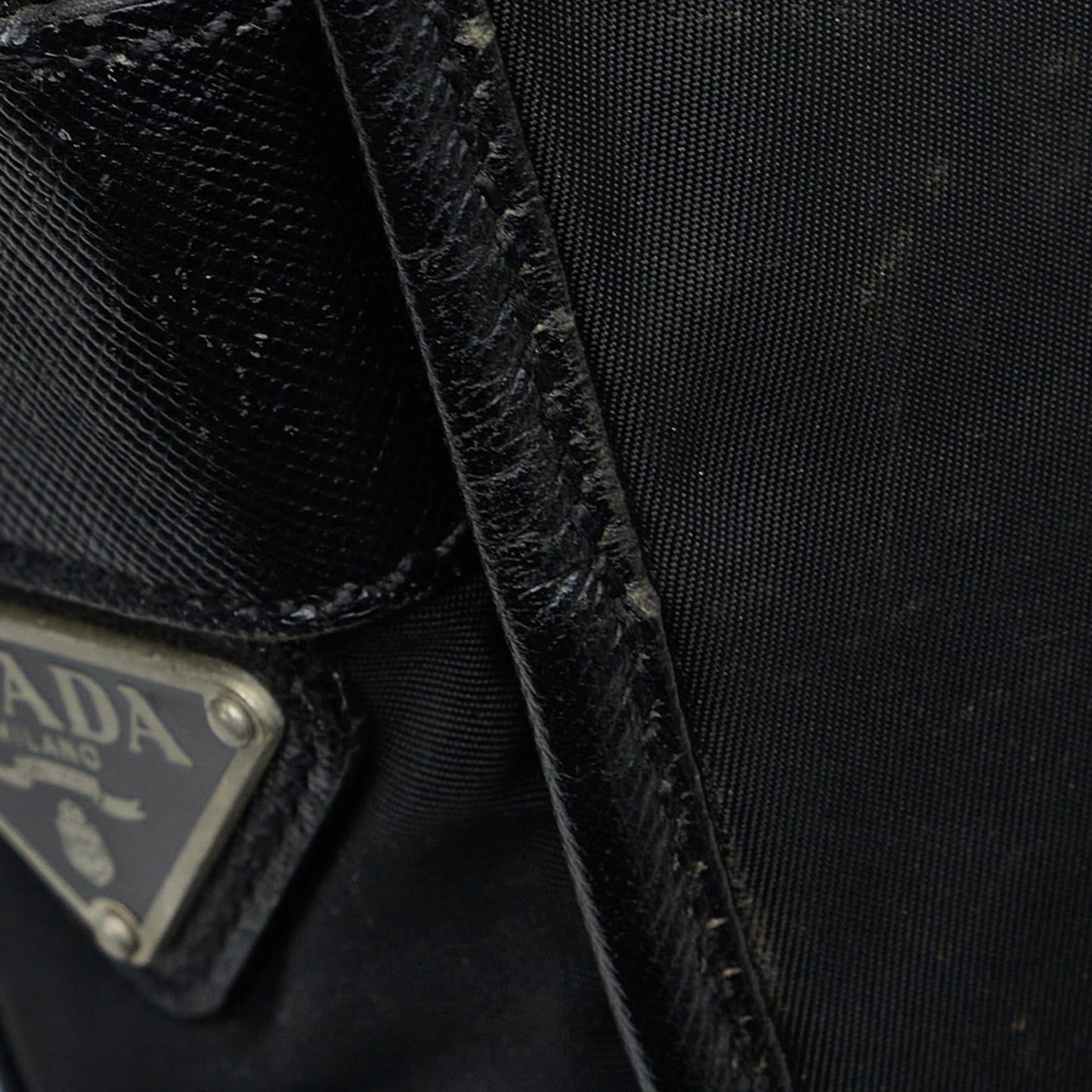 Prada Tessuto Buckle Messenger Bag