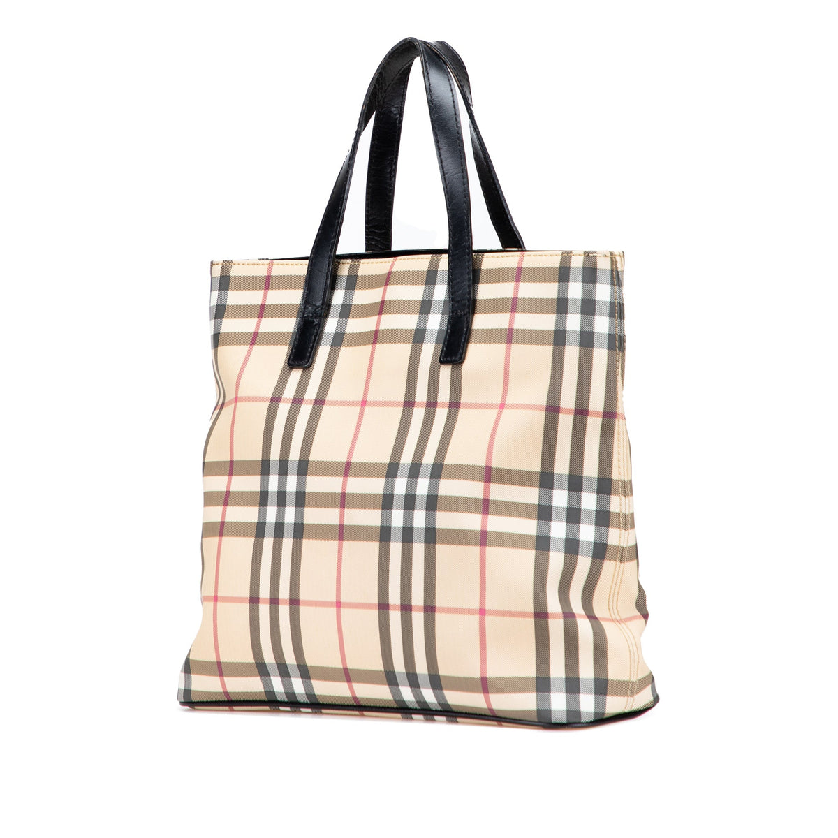 Burberry House Check Coated Canvas Tote — Beige