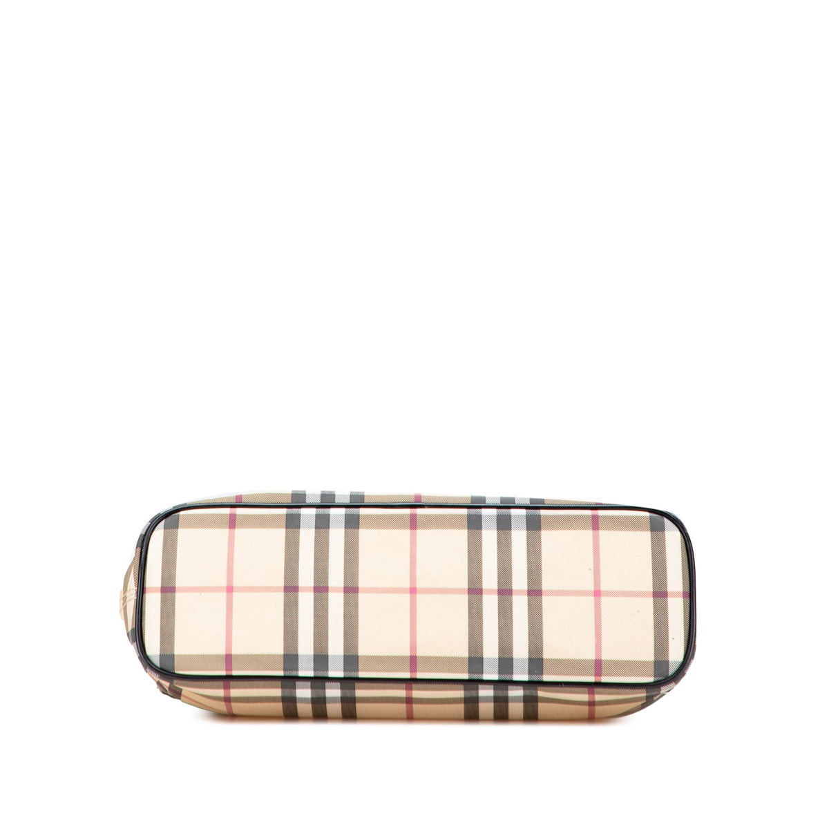 Burberry House Check Coated Canvas Tote — Beige