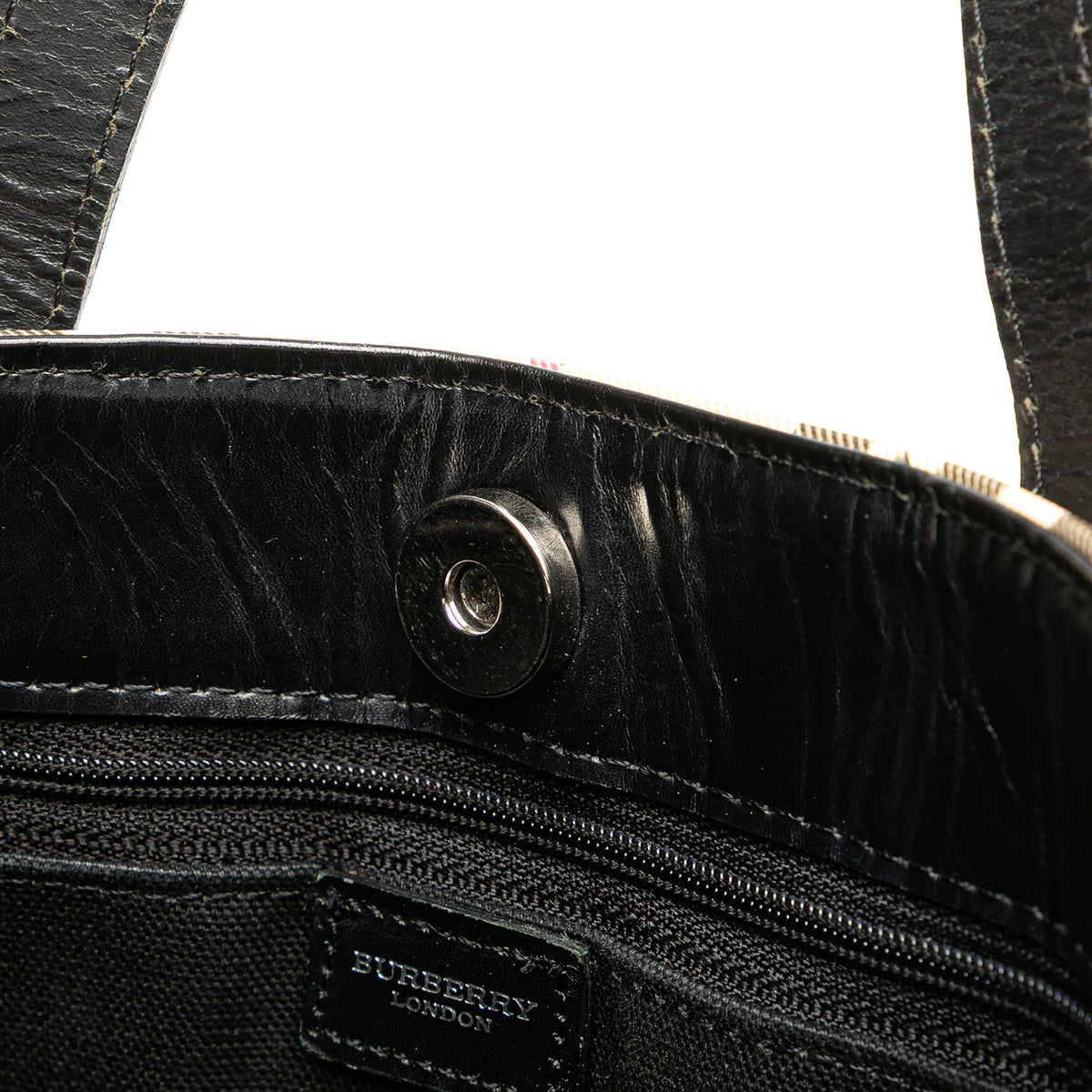 Burberry House Check Coated Canvas Tote — Beige