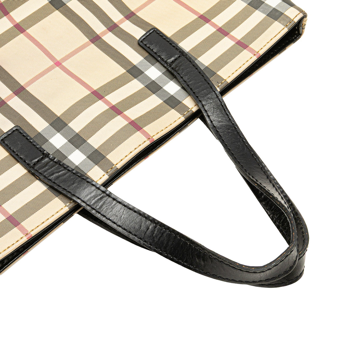 Burberry House Check Coated Canvas Tote — Beige