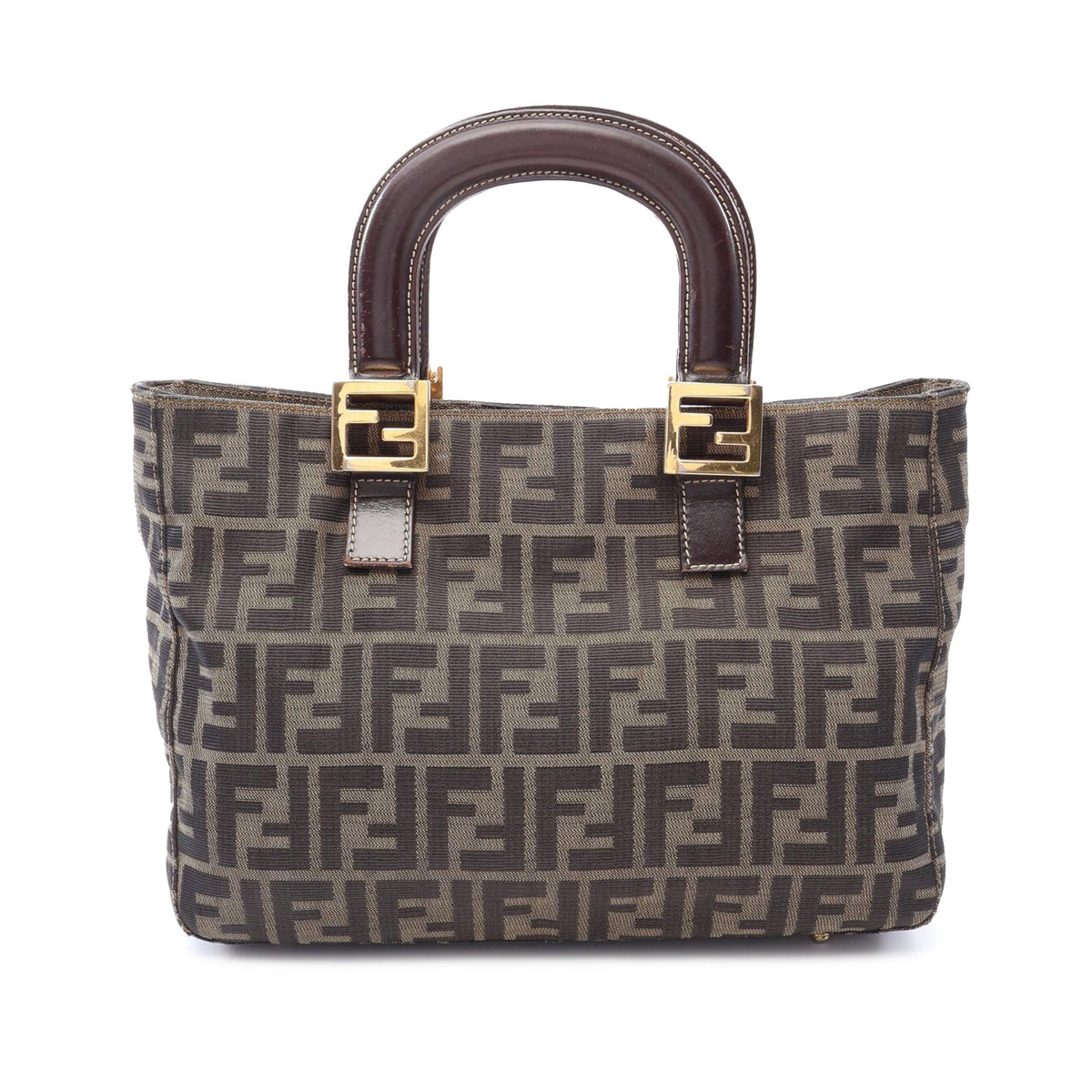 Fendi Zucca Canvas Handbag — Brown