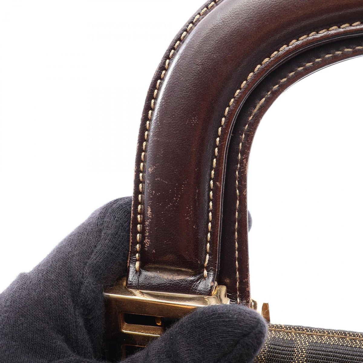 Fendi Zucca Canvas Handbag — Brown