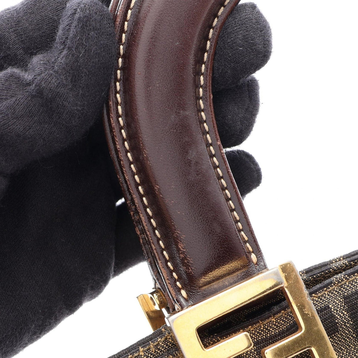 Fendi Zucca Canvas Handbag — Brown