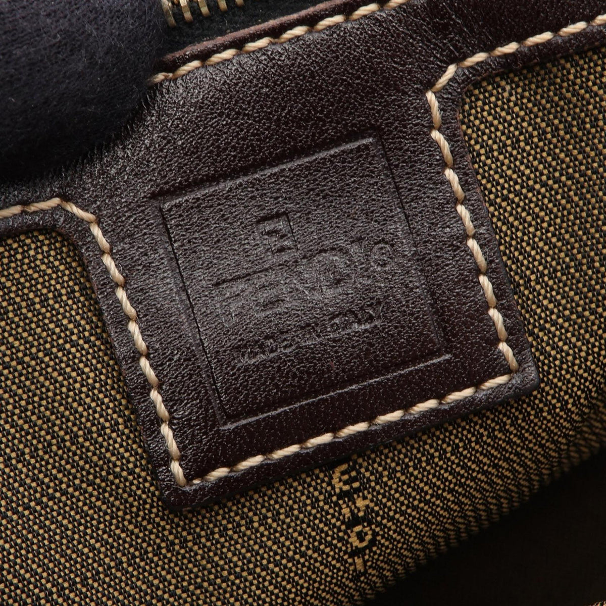 Fendi Zucca Canvas Handbag — Brown