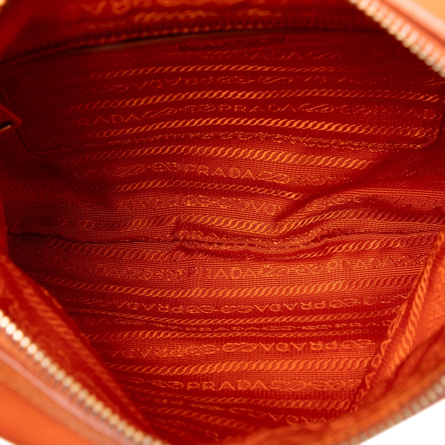 Prada Saffiano Trimmed Tessuto Zip Top Crossbody