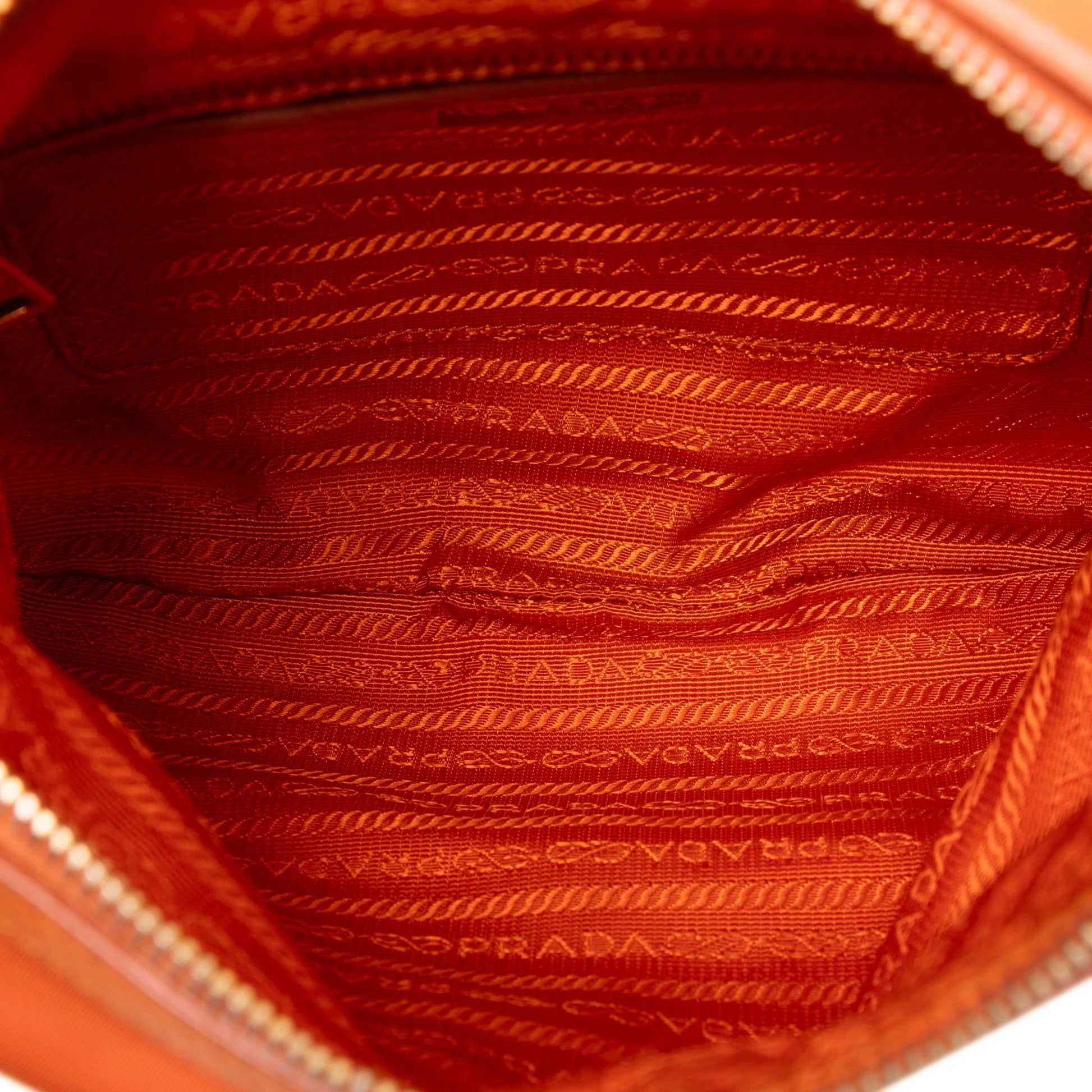 Prada Saffiano Trimmed Tessuto Zip Top Crossbody