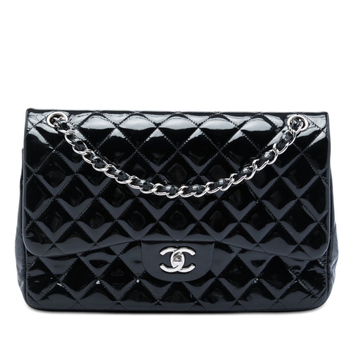 Chanel Jumbo Classic Patent Double Flap