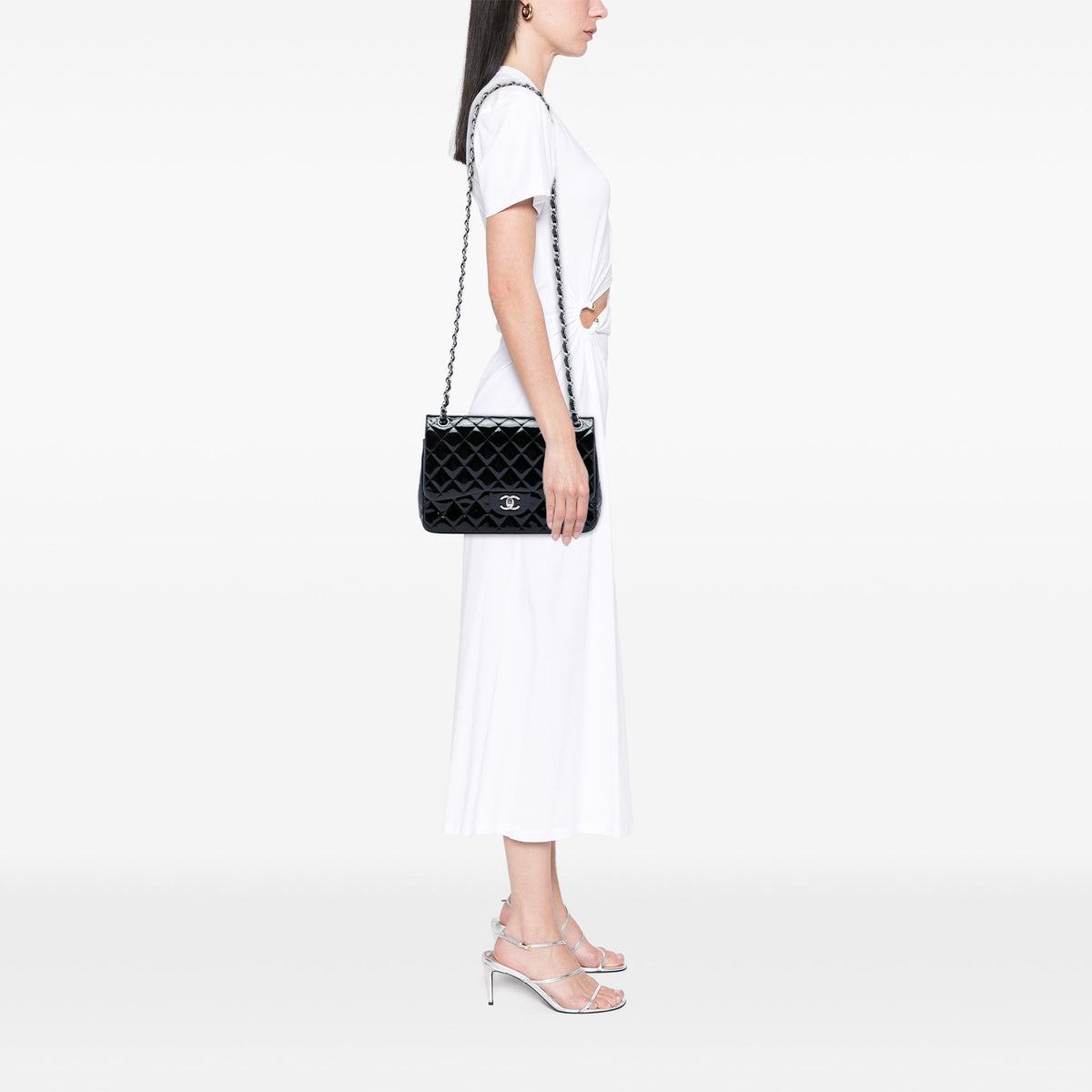 Chanel Jumbo Classic Patent Double Flap
