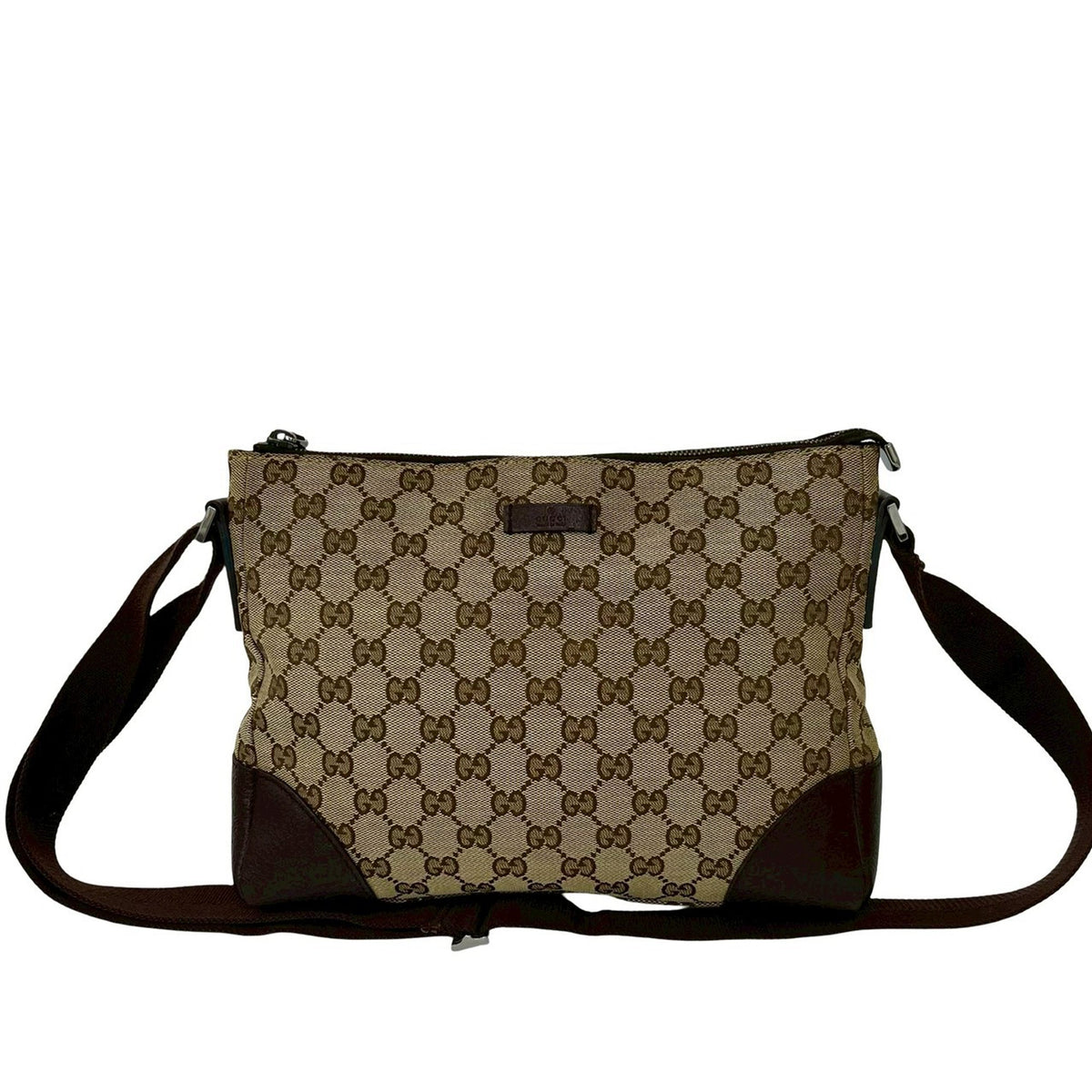 Gucci GG Canvas Crossbody — Beige