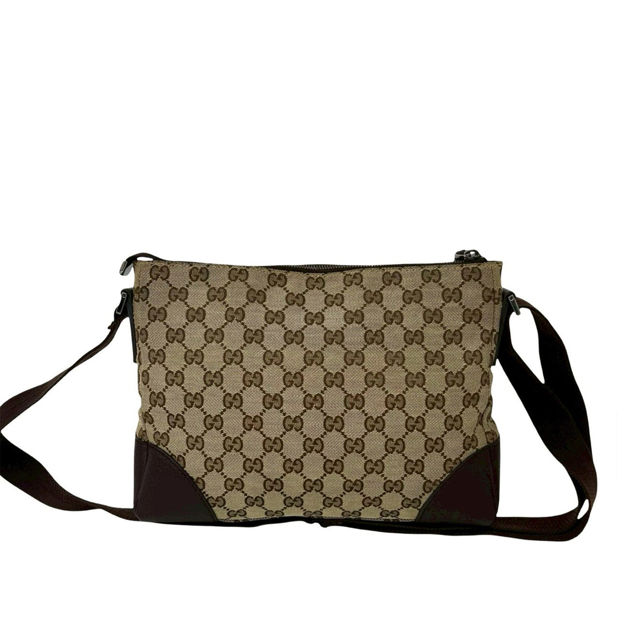 Gucci GG Canvas Crossbody — Beige