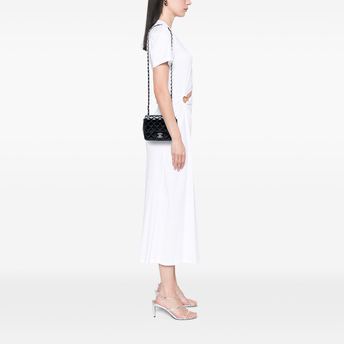 Chanel Mini Square Classic Patent Single Flap