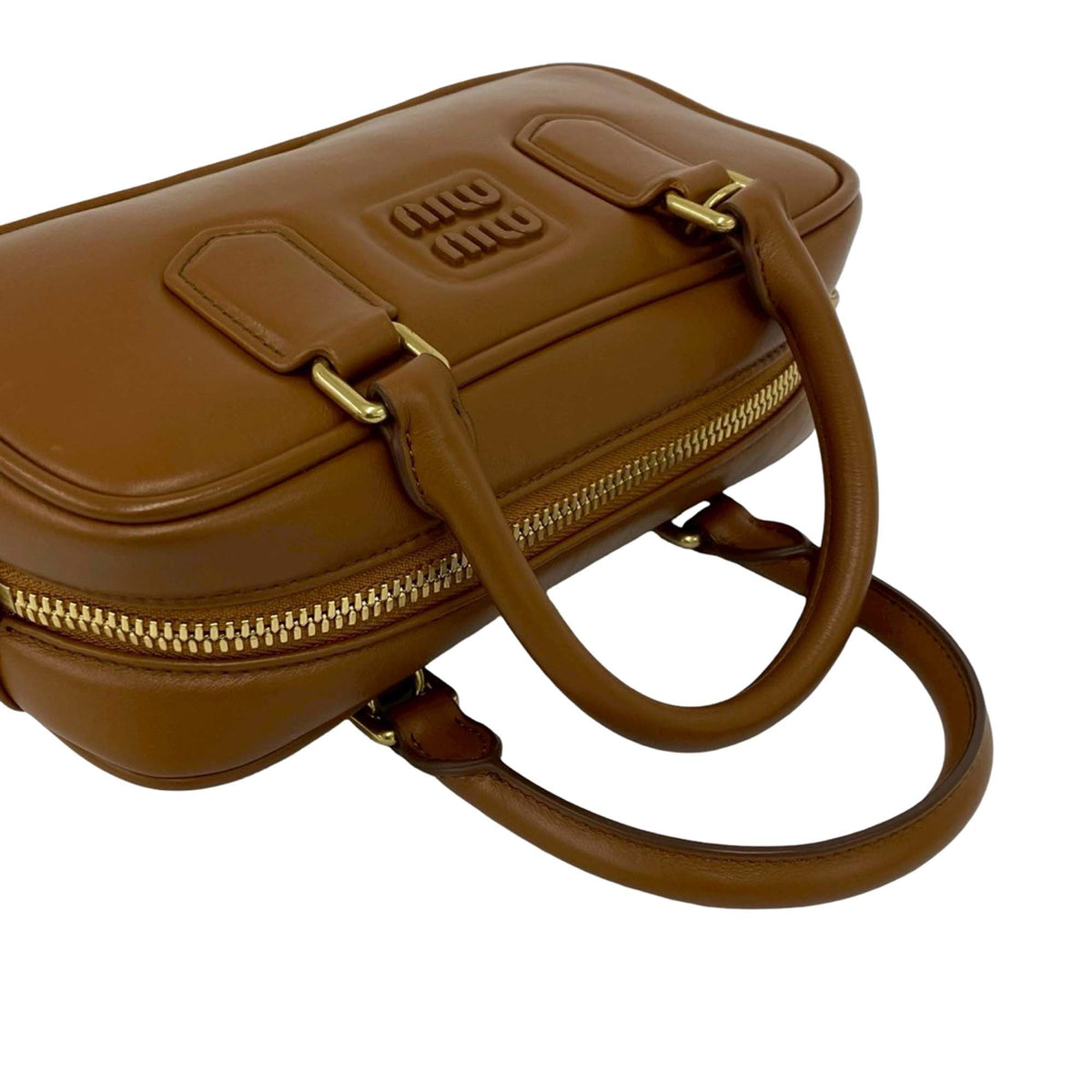 Miu Miu Calf Arcadie Tote — Brown