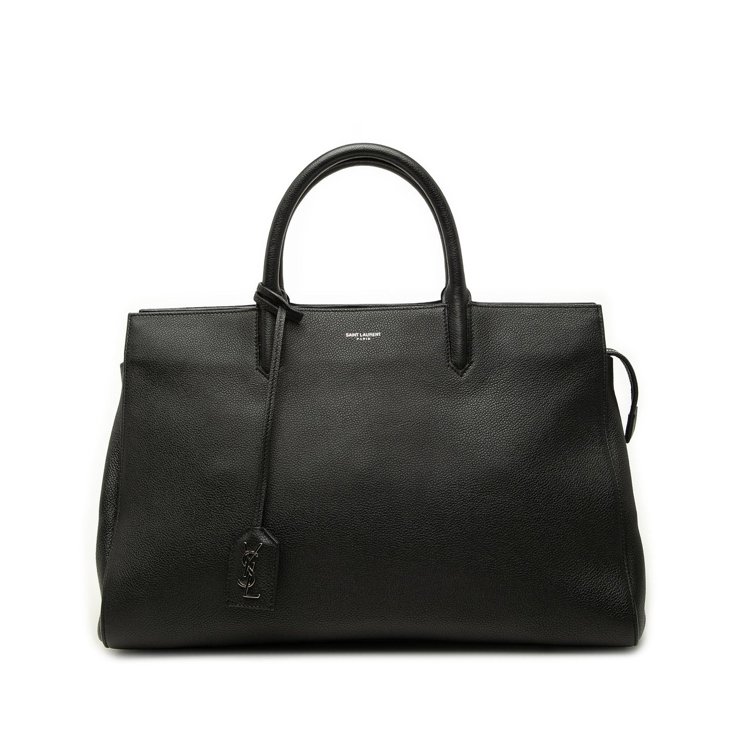 Saint Laurent Medium Grained Calfskin Cabas Rive Gauche Satchel