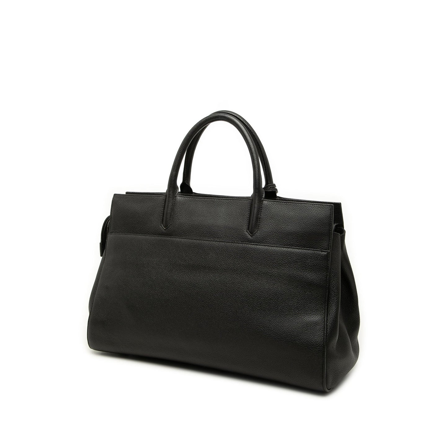 Saint Laurent Medium Grained Calfskin Cabas Rive Gauche Satchel
