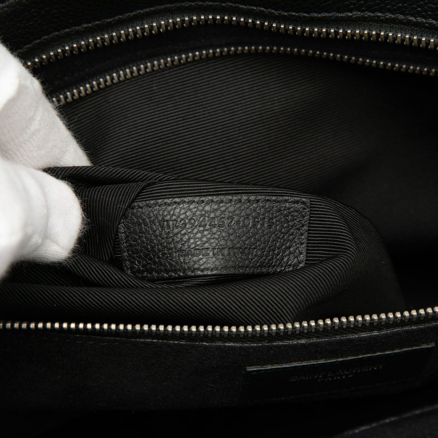 Saint Laurent Medium Grained Calfskin Cabas Rive Gauche Satchel