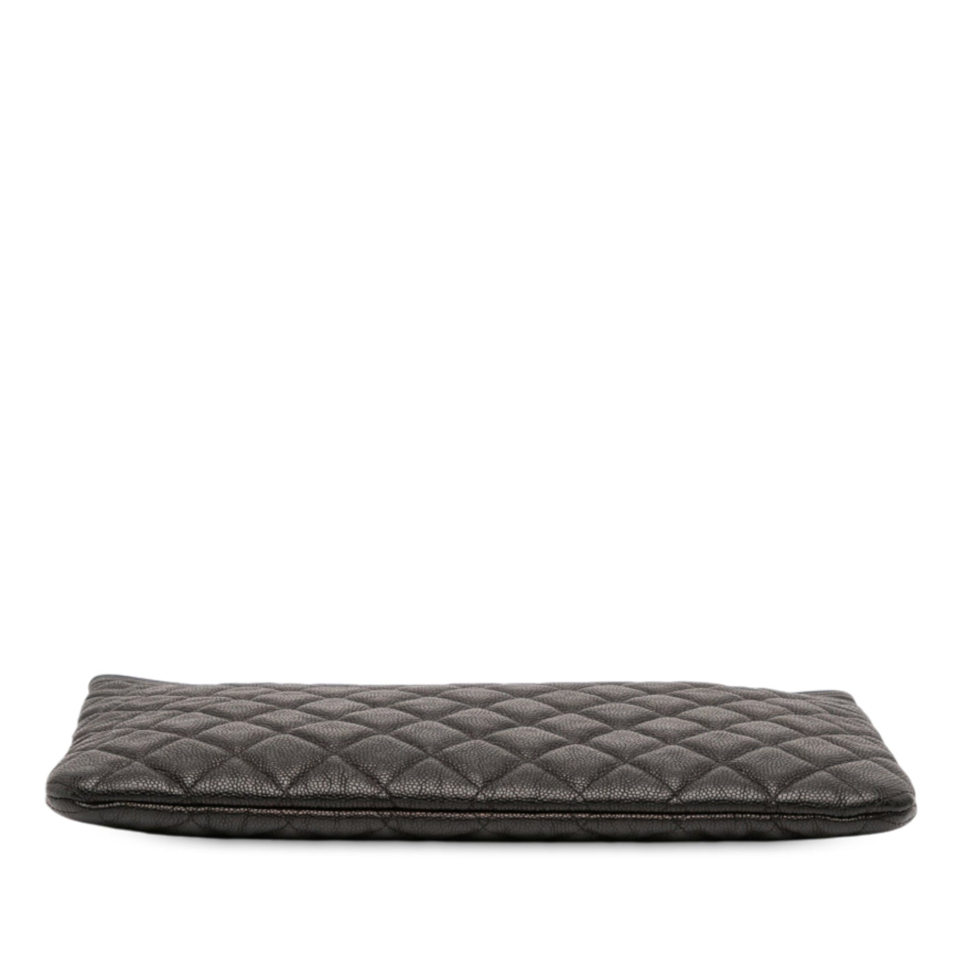 Chanel Medium Quilted Caviar Boy O Case Clutch