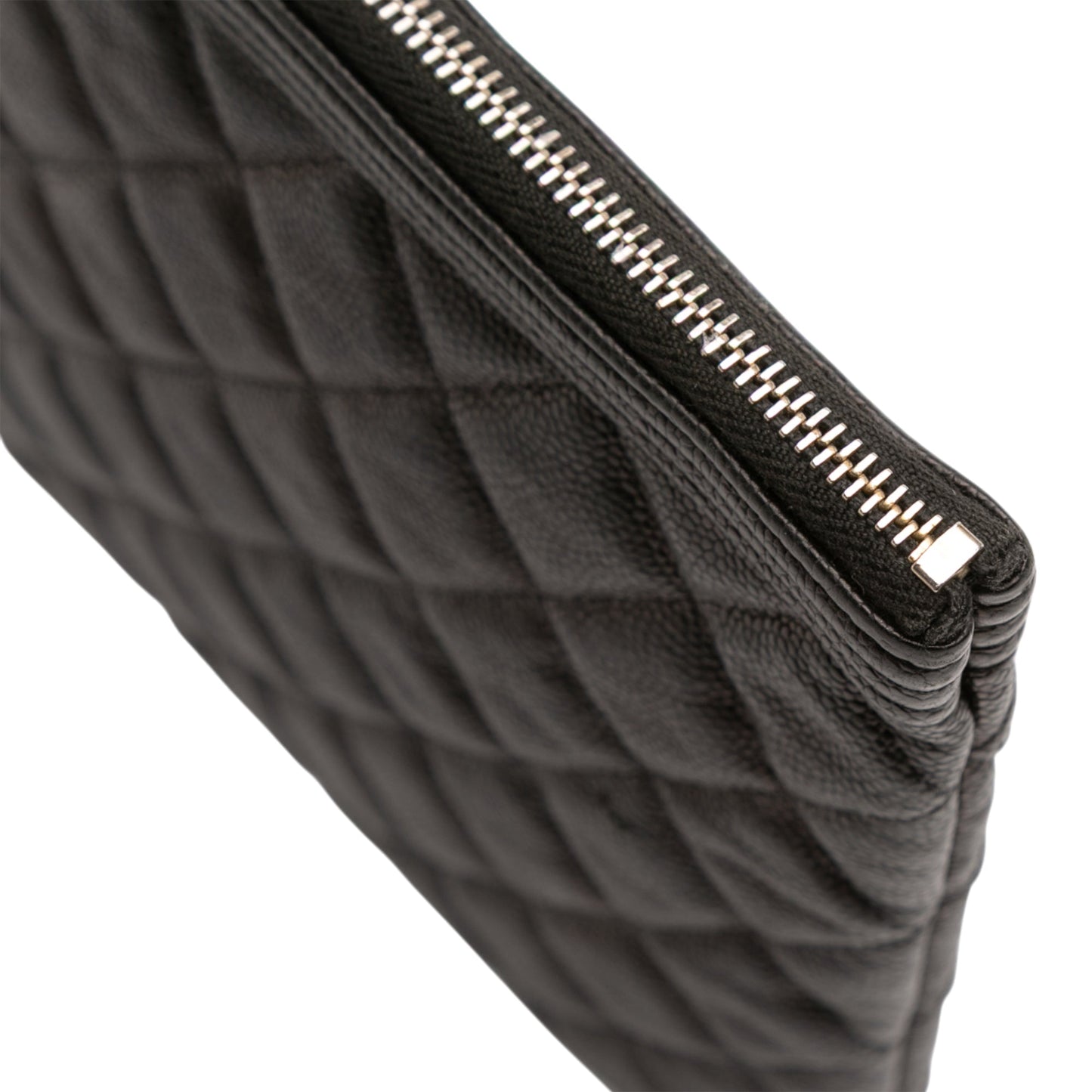 Chanel Medium Quilted Caviar Boy O Case Clutch