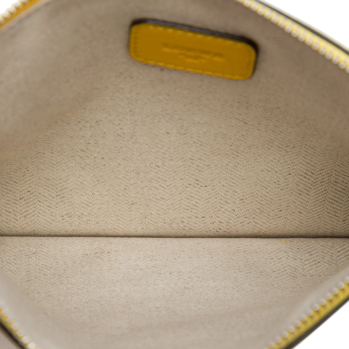 LOEWE Leather Logo Wristlet Clutch — Yellow