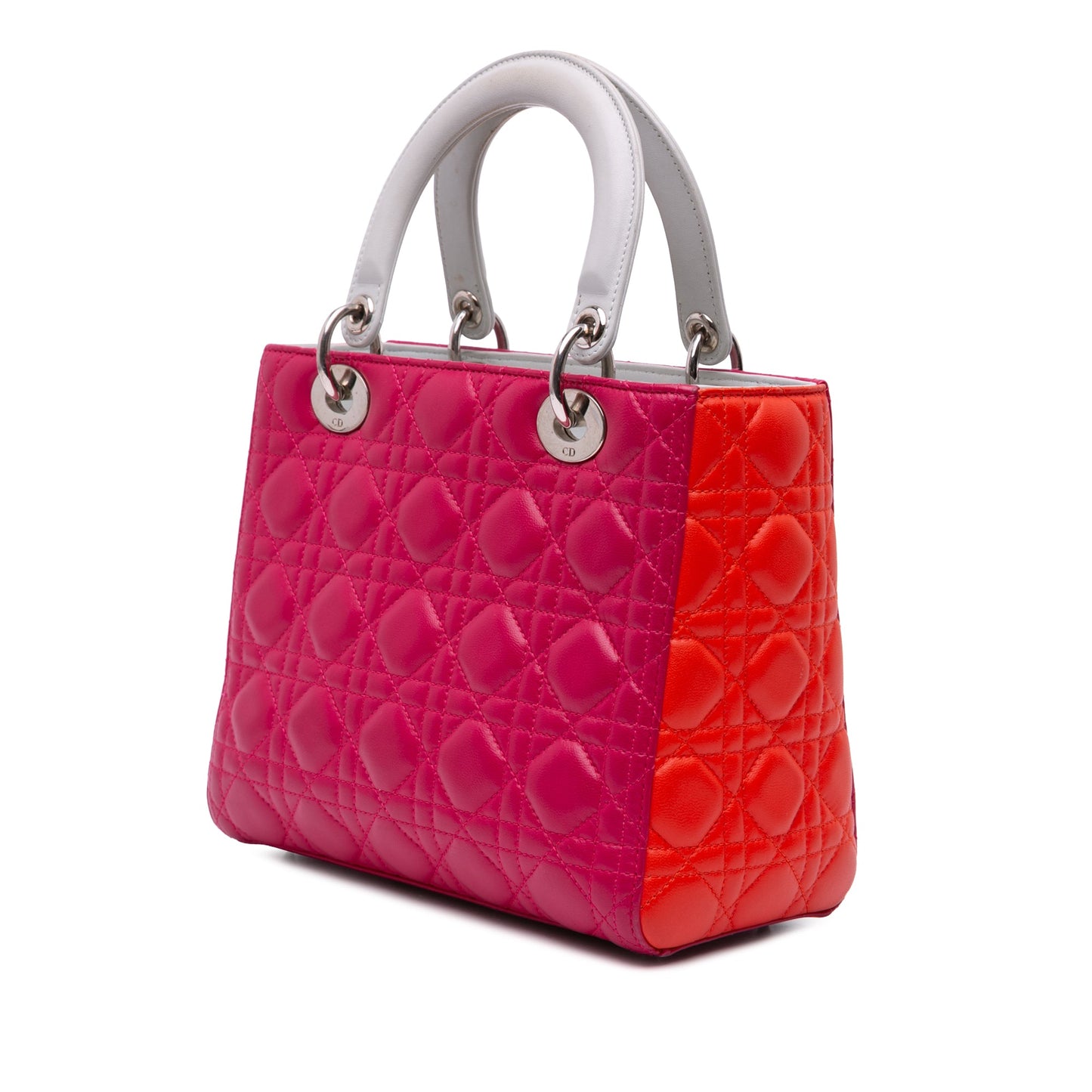 Dior Medium Tricolor Lambskin Cannage Lady Dior