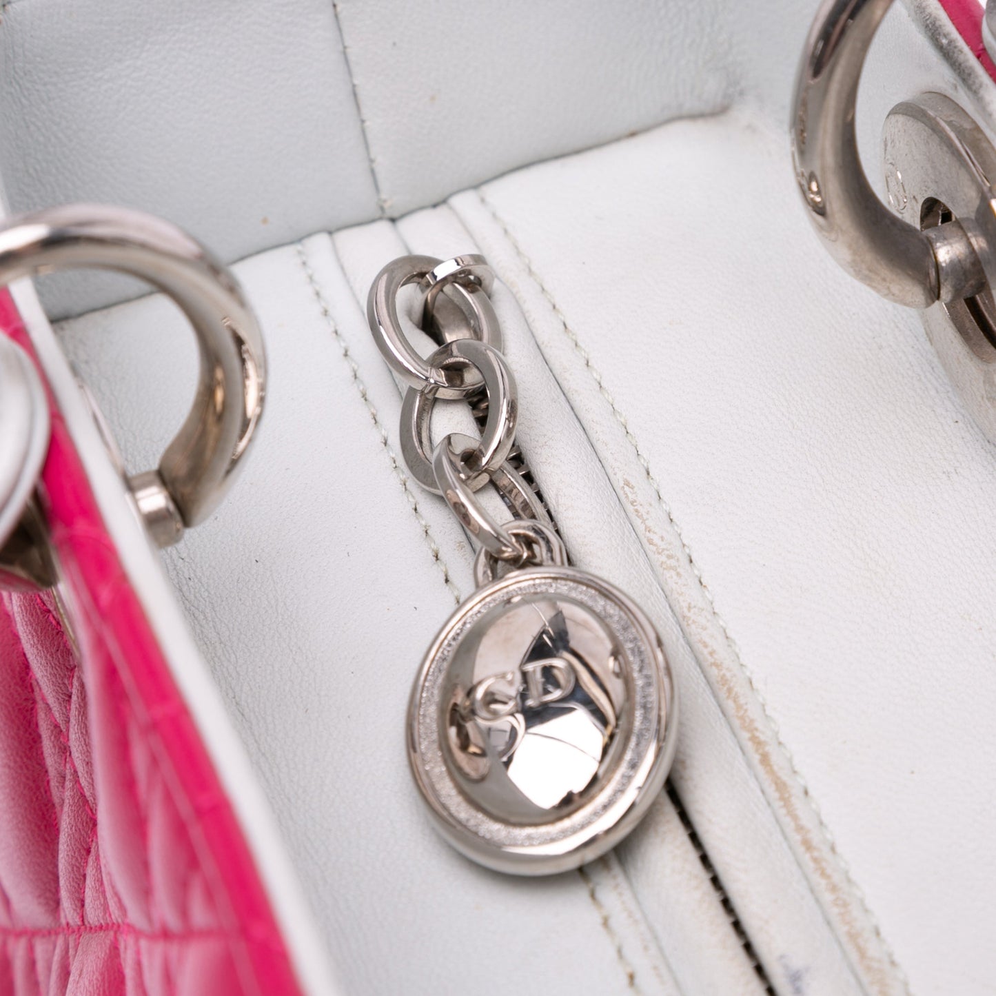 Dior Medium Tricolor Lambskin Cannage Lady Dior
