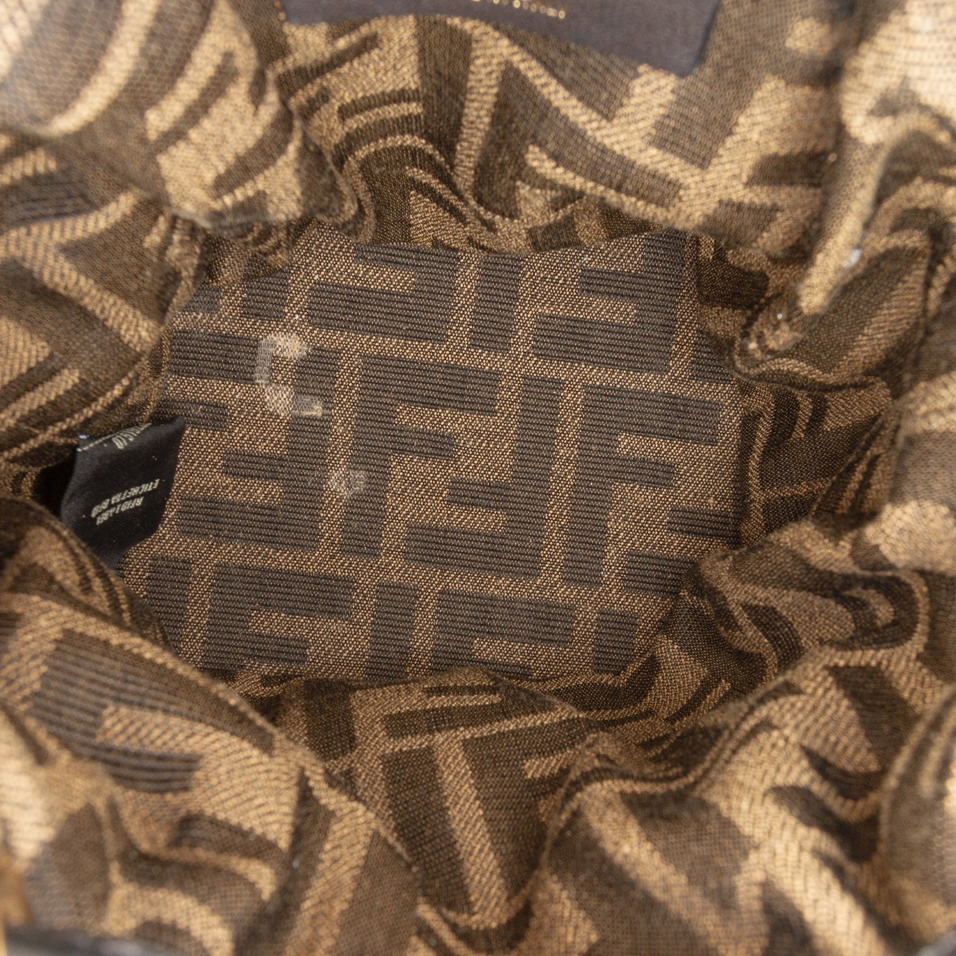 Fendi Mini Quilted Silk FF 1974 Mon Tresor Bucket Bag