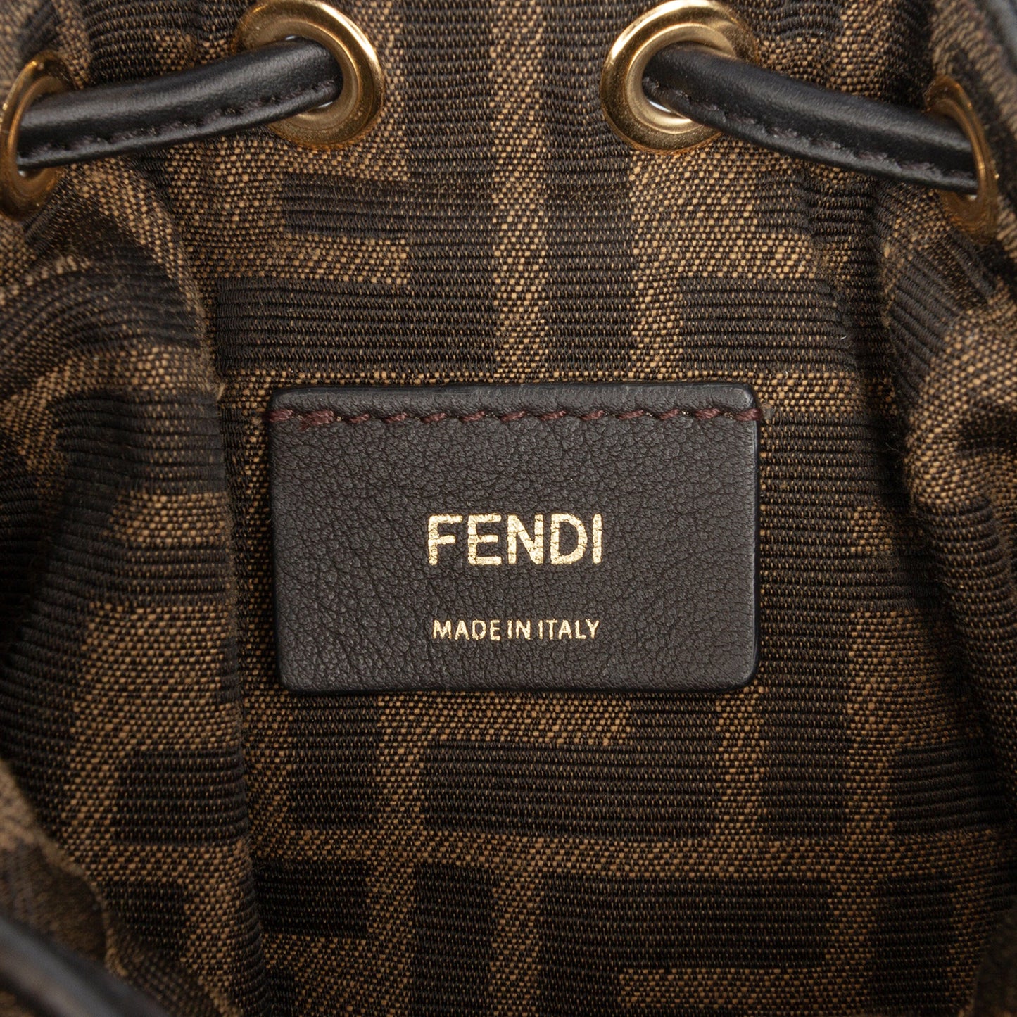 Fendi Mini Quilted Silk FF 1974 Mon Tresor Bucket Bag