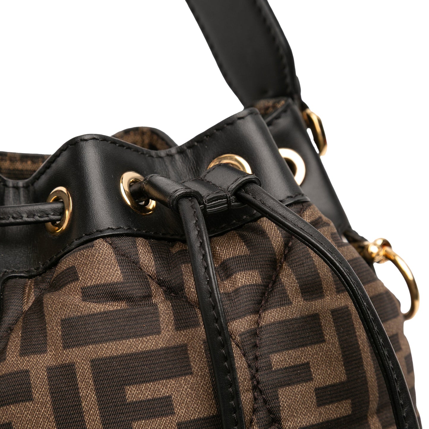Fendi Mini Quilted Silk FF 1974 Mon Tresor Bucket Bag
