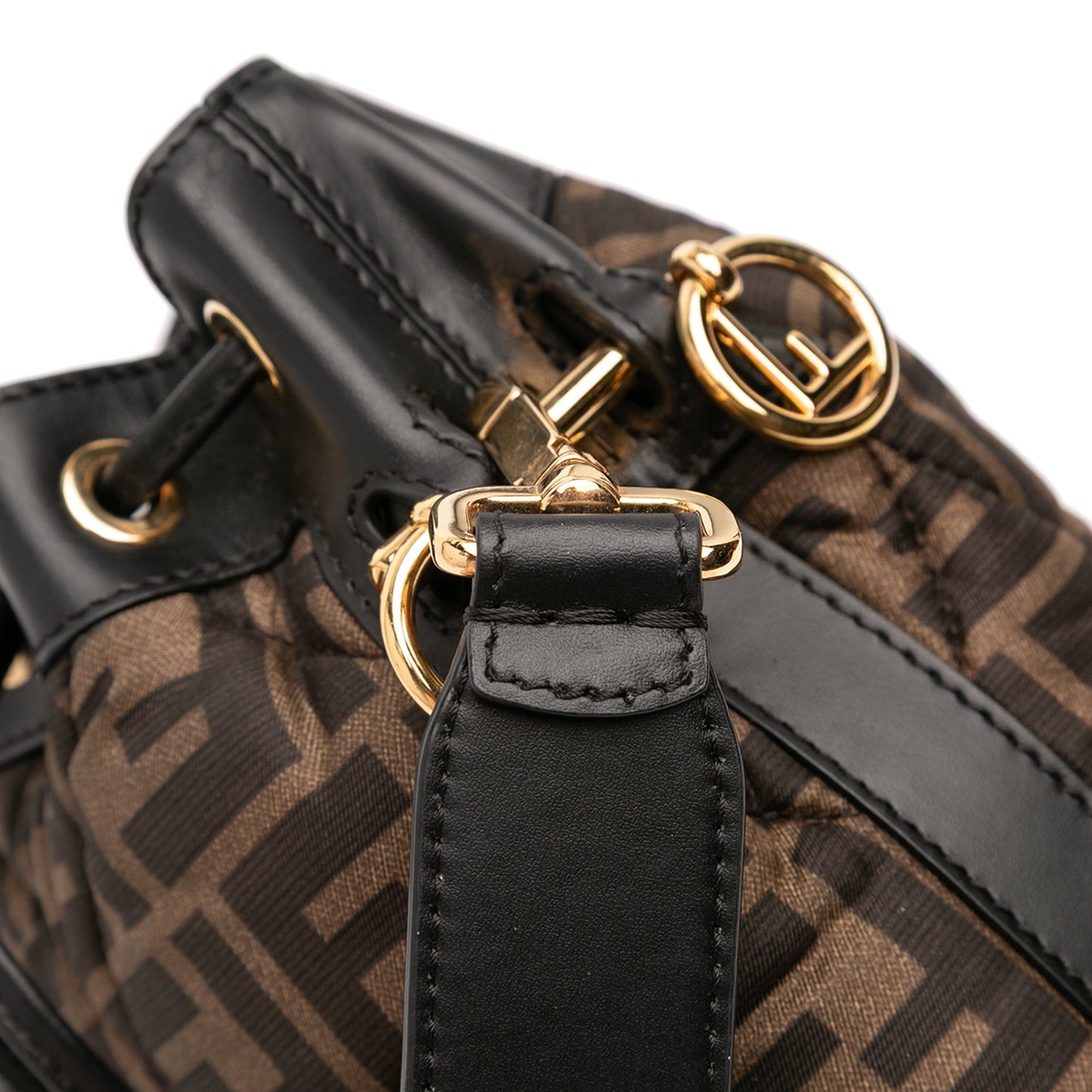 Fendi Mini Quilted Silk FF 1974 Mon Tresor Bucket Bag