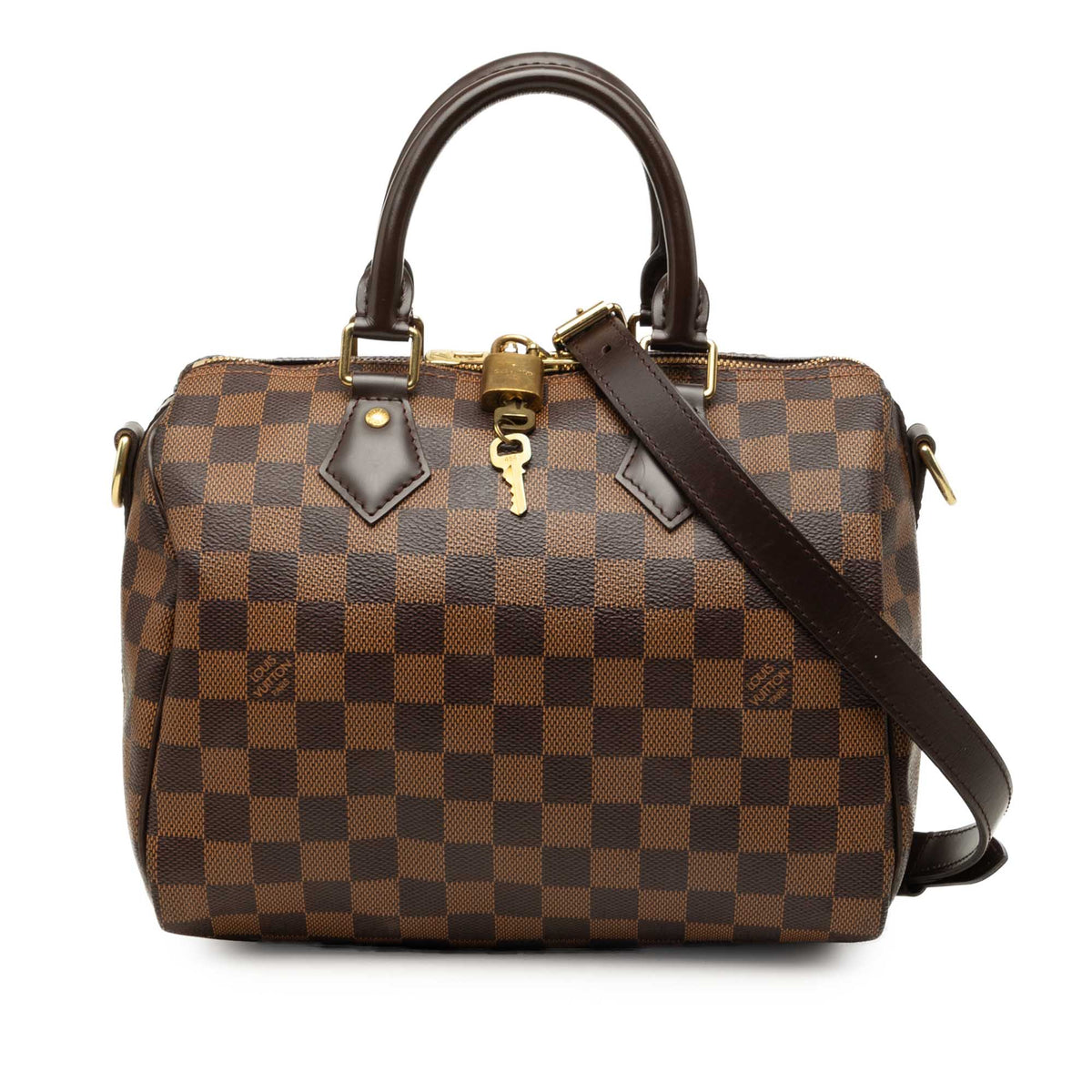 Louis Vuitton Damier Ebene Speedy Bandouliere 25 — Brown