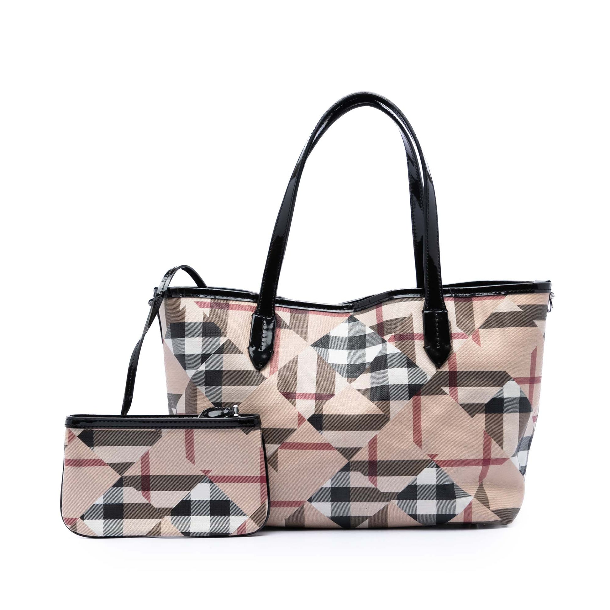 Burberry House Check Coated Canvas Satchel