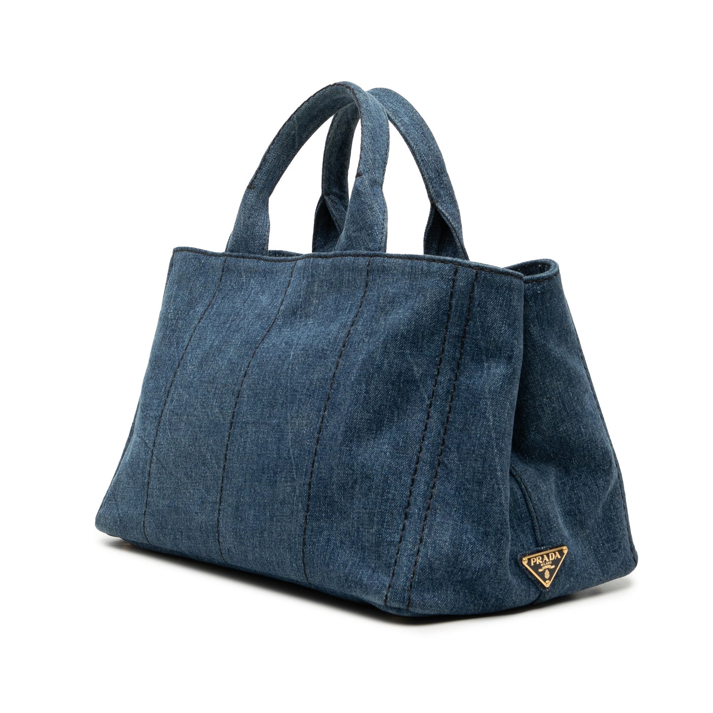 Large Denim Canapa Logo Satchel