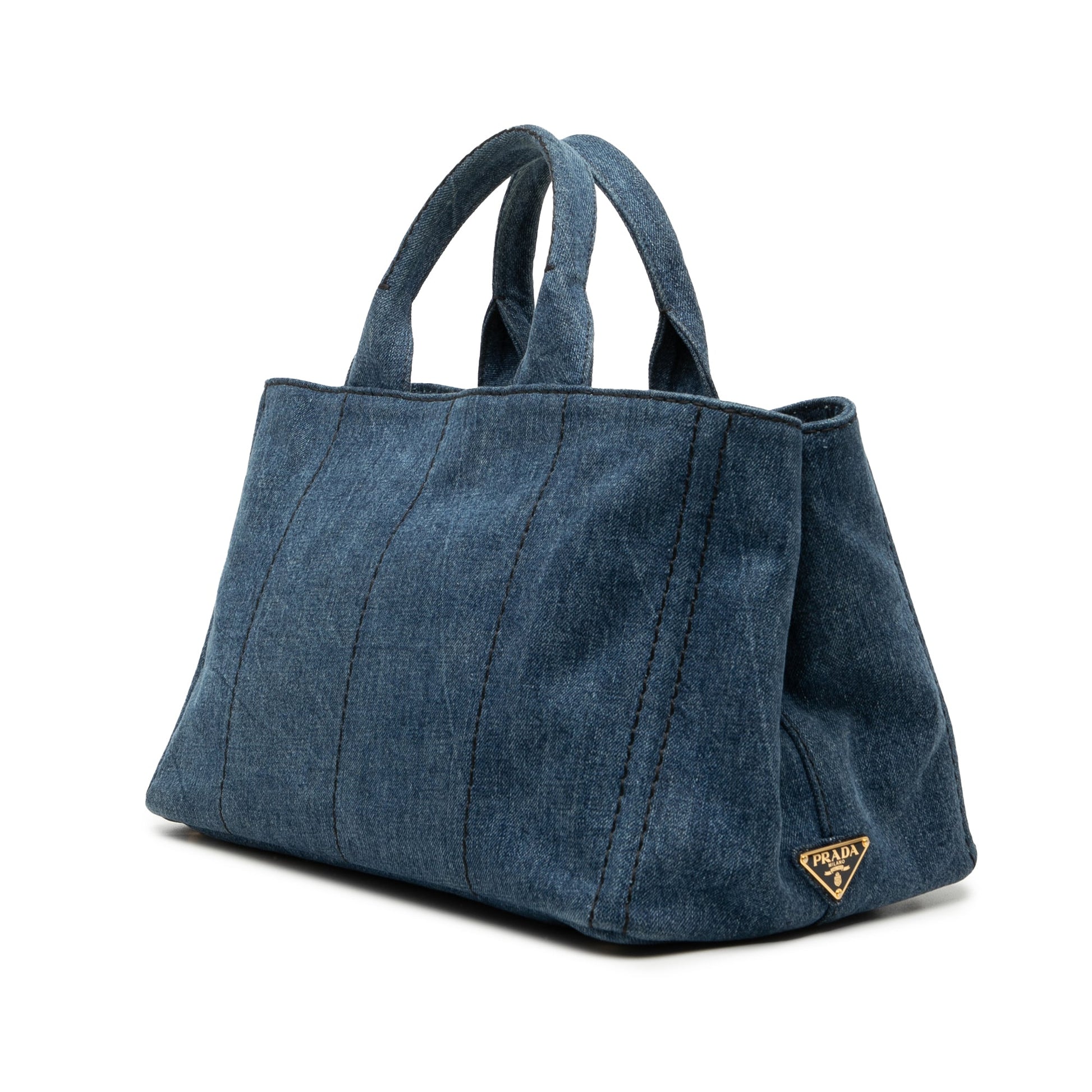 Large Denim Canapa Logo Satchel
