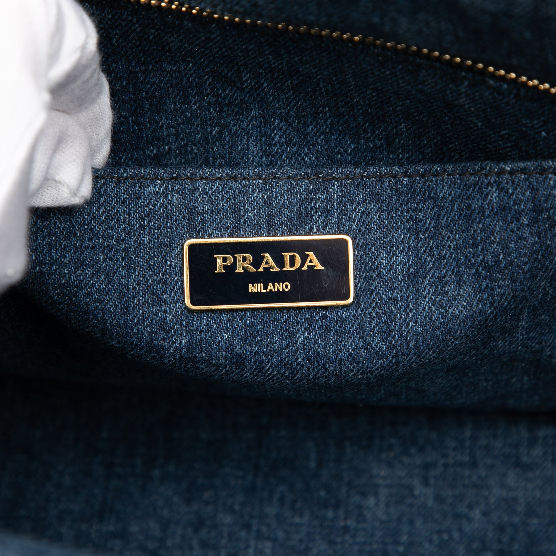 Large Denim Canapa Logo Satchel