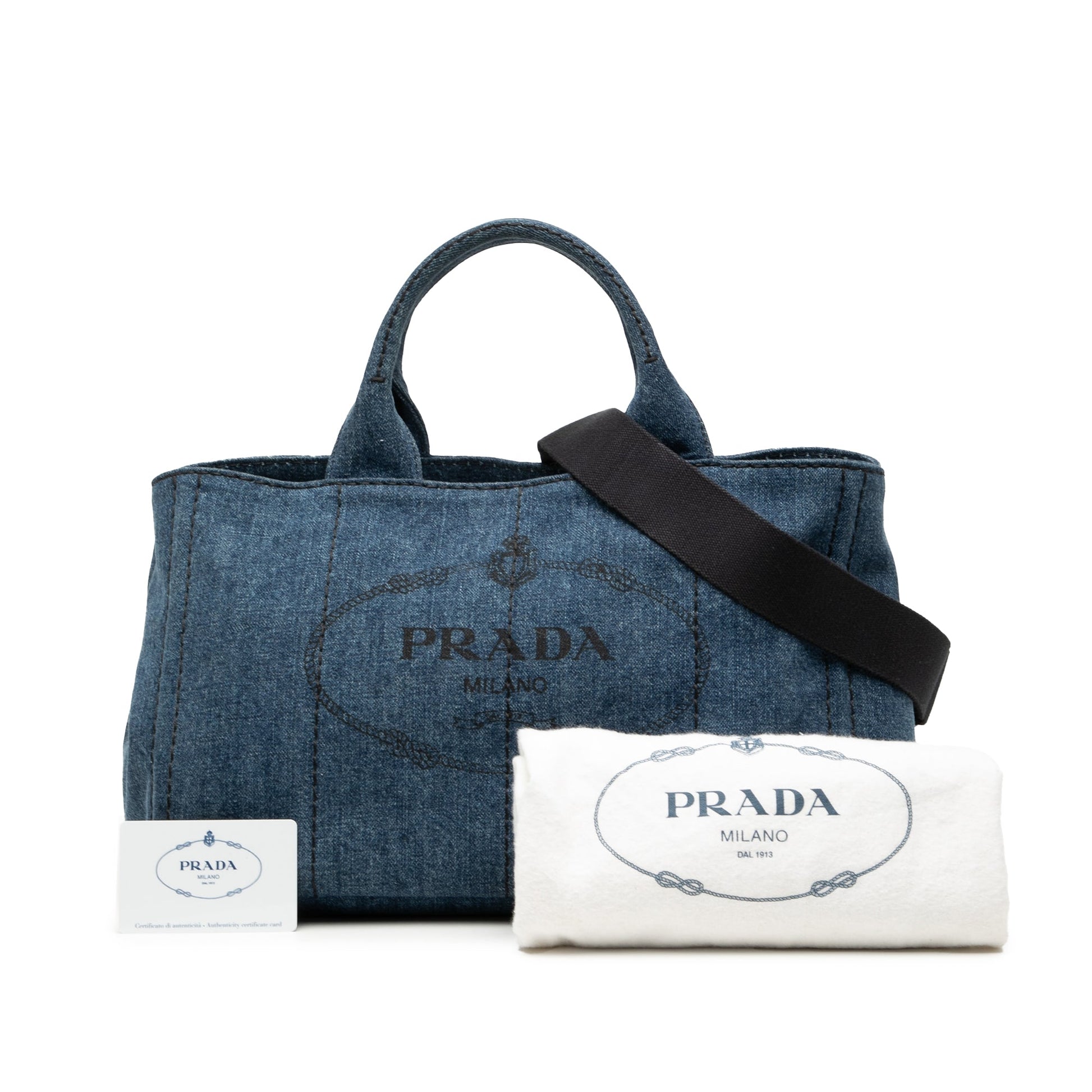 Large Denim Canapa Logo Satchel