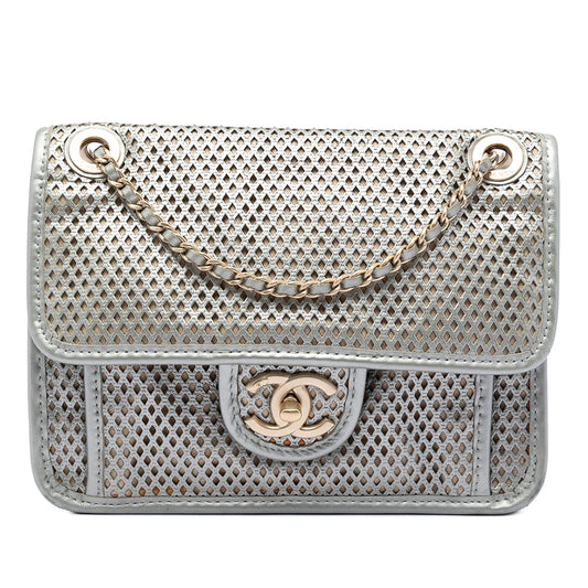Chanel Small Perforated Calfskin Up In The Air Flap