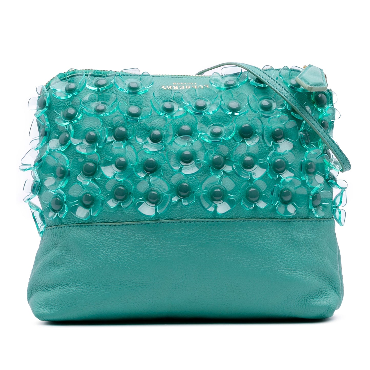 Burberry Leather The Petal Fold Over Crossbody