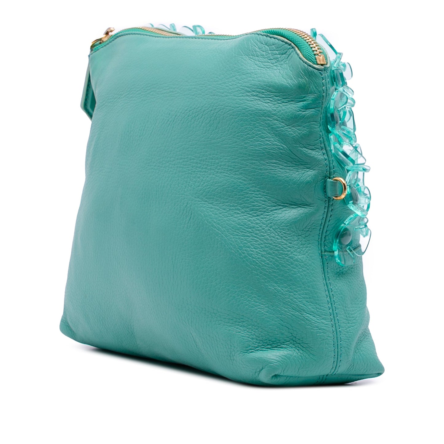 Burberry Leather The Petal Fold Over Crossbody