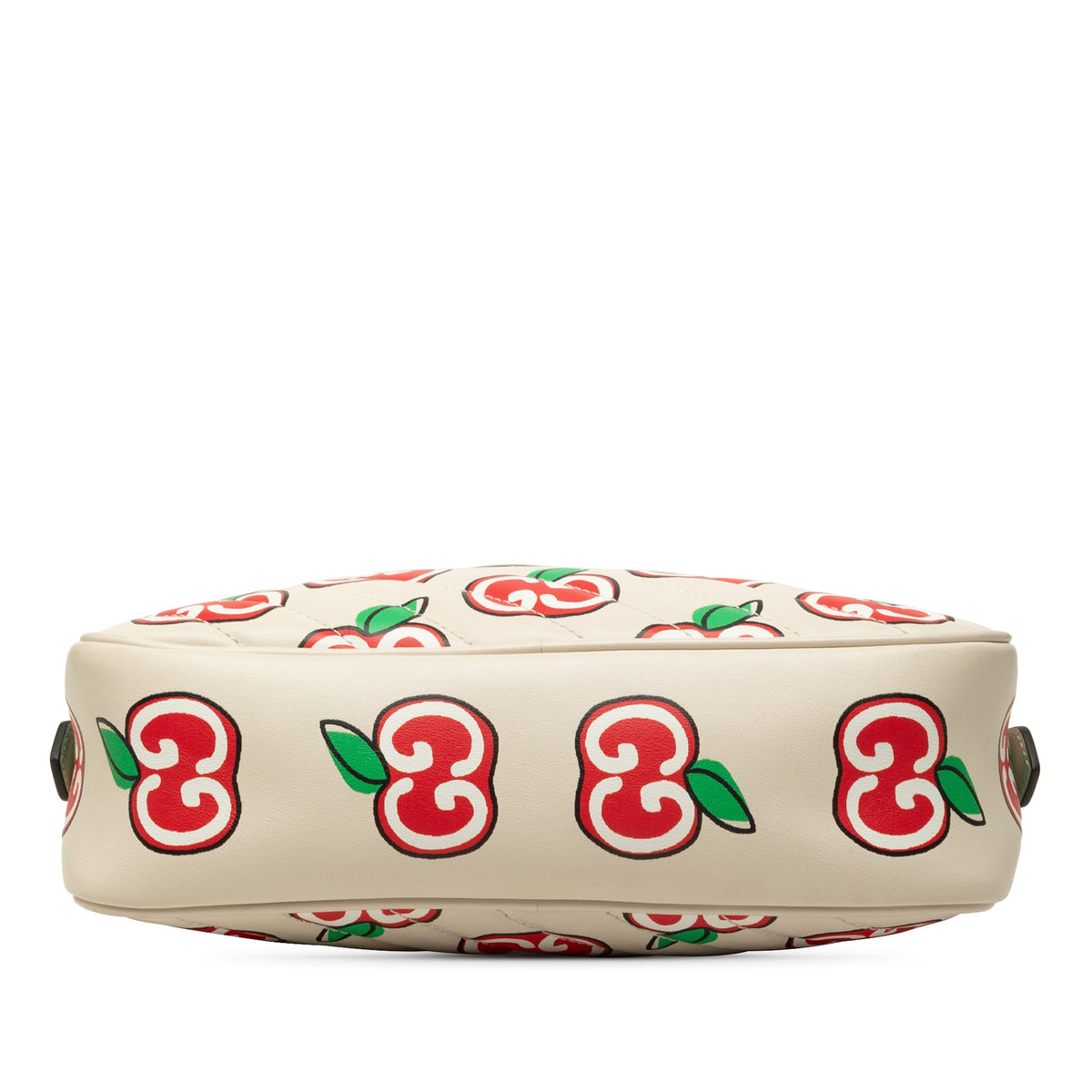 Gucci Small GG Marmont Matelasse Calfskin Apple Crossbody — White