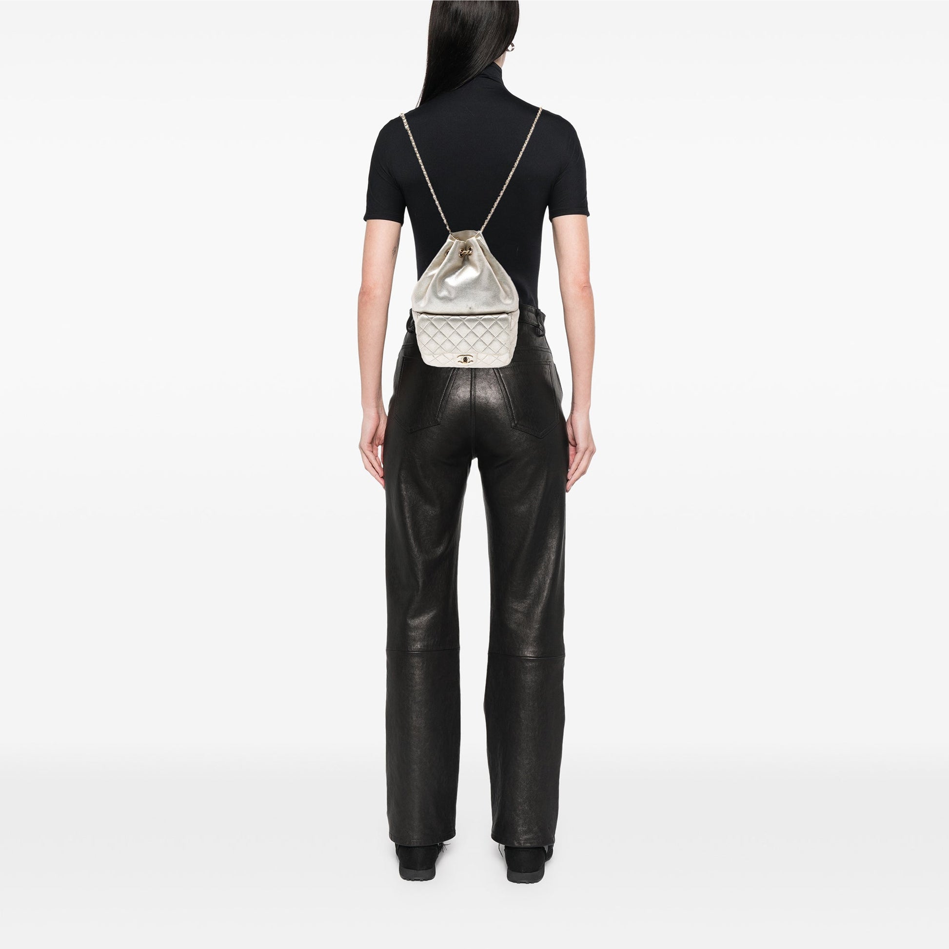Chanel Small Metallic Lambskin In Seoul Backpack