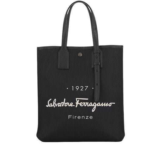 Ferragamo Canvas 1927 Signature Tote