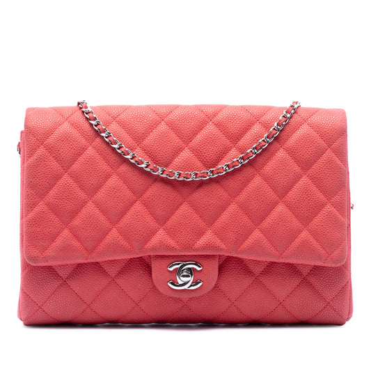Chanel Quilted Caviar Flap Clutch with Chain
