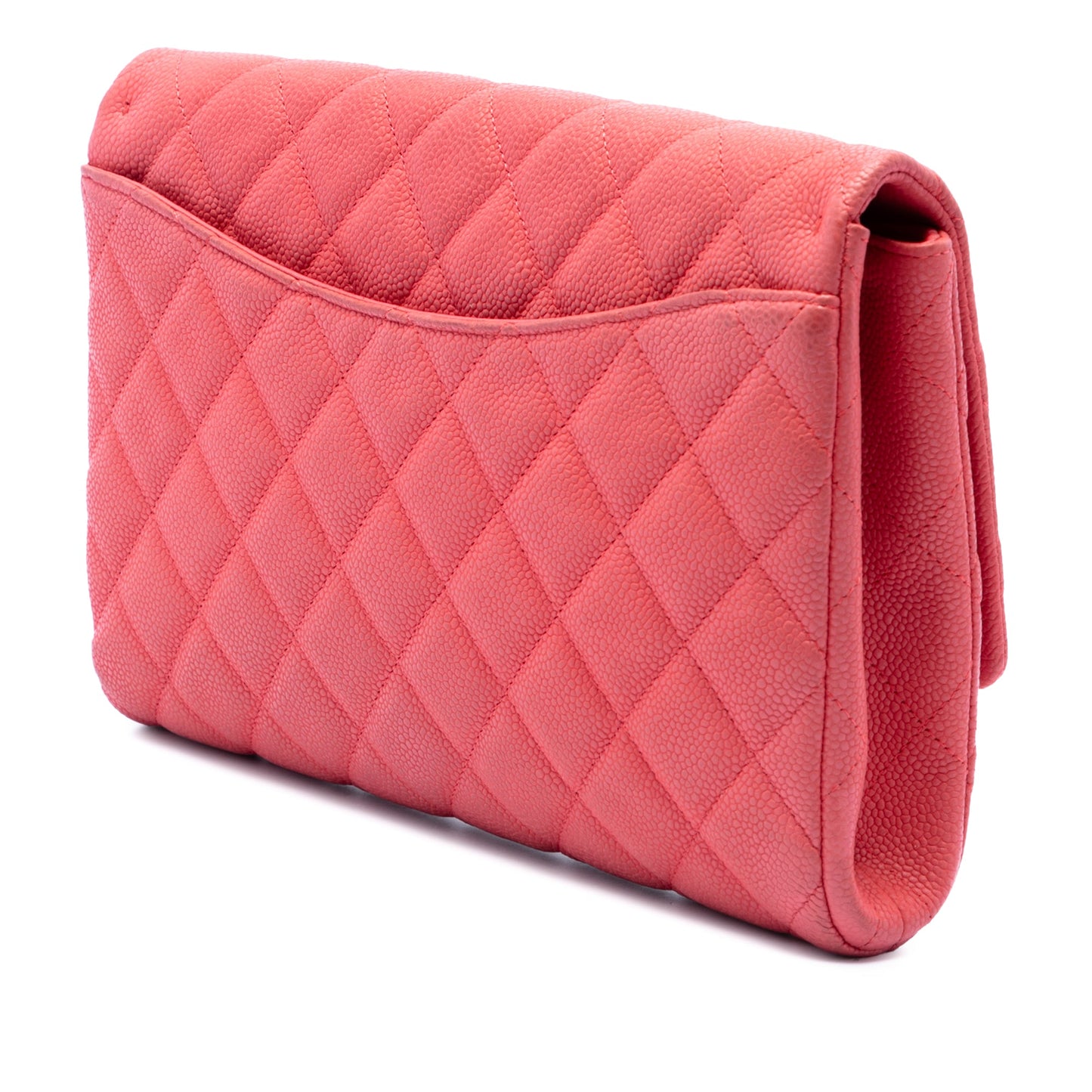 Chanel Quilted Caviar Flap Clutch with Chain