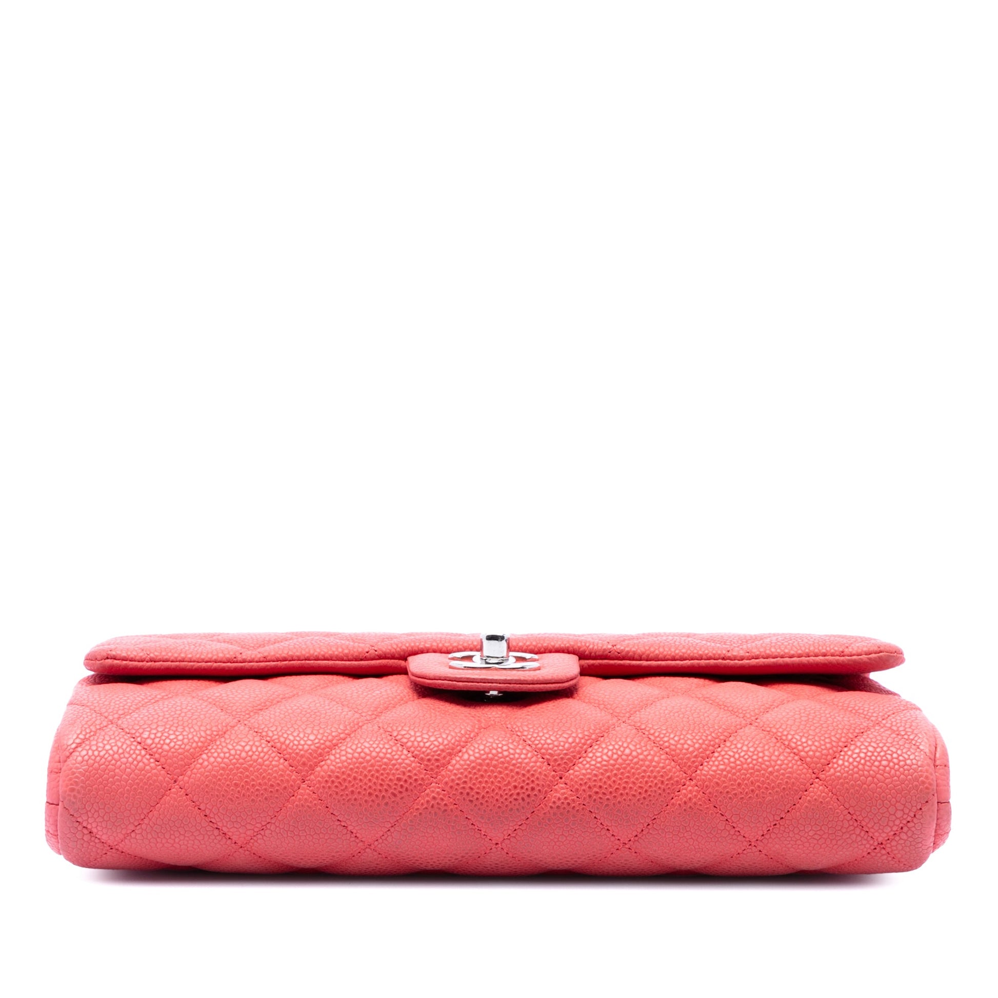 Chanel Quilted Caviar Flap Clutch with Chain