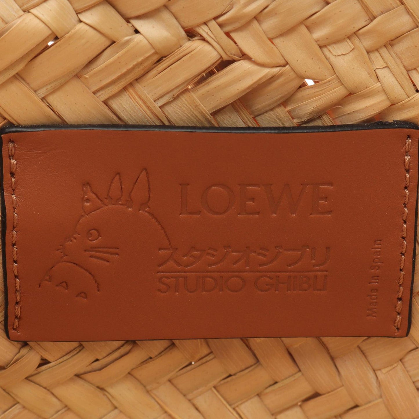 LOEWE Studio Ghibli My Neighbor Totoro Small Raffia Dust Bunnies Basket Tote