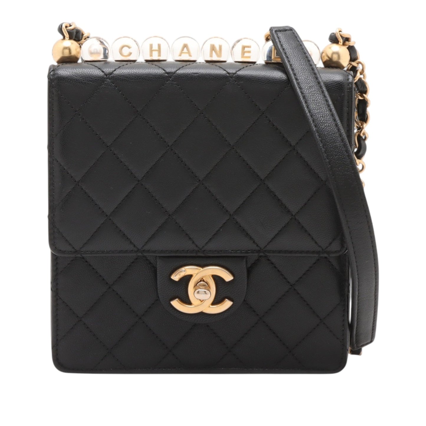 Chanel Small Quilted Lambskin Chic Pearls Flap