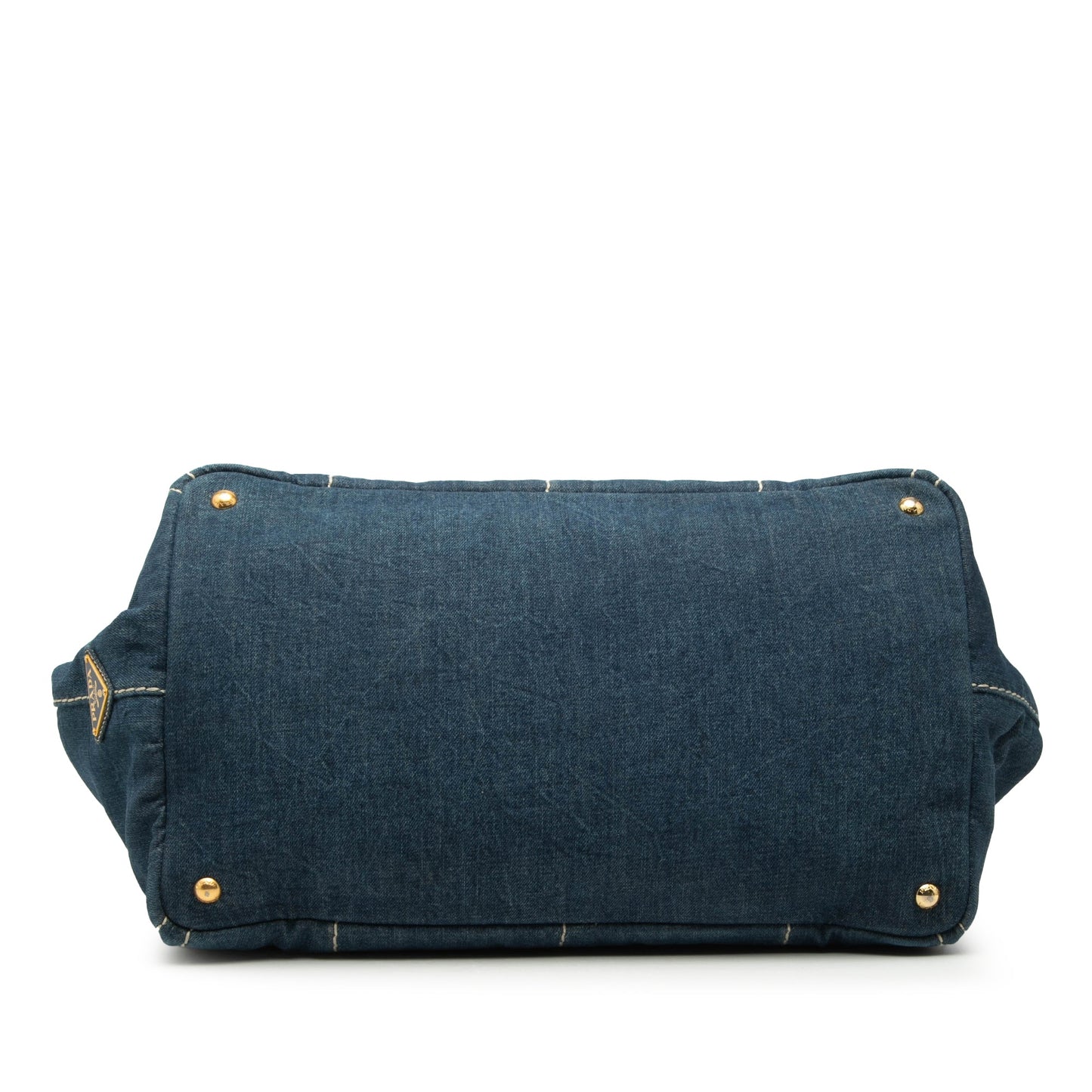Prada Large Denim Canapa Logo Satchel
